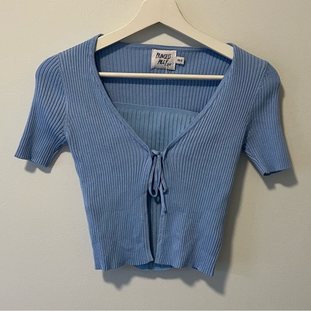 Princess Polly 2 Piece Set - Tie Front Cardigan & Tube Top - NWOT!